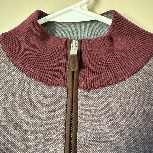 Peter Millar Merino Wool Quarter Zip Sweater Mens LARGE Pullover Preppy Golf - Picture 5 of 12